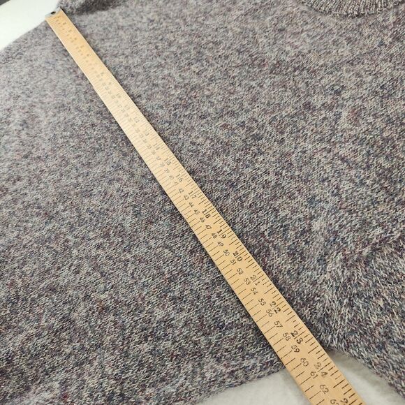 Vintage Sweater Grey Wool Crewneck Womens XL Retro Cozy Knit Granola Y2k - Picture 9 of 13